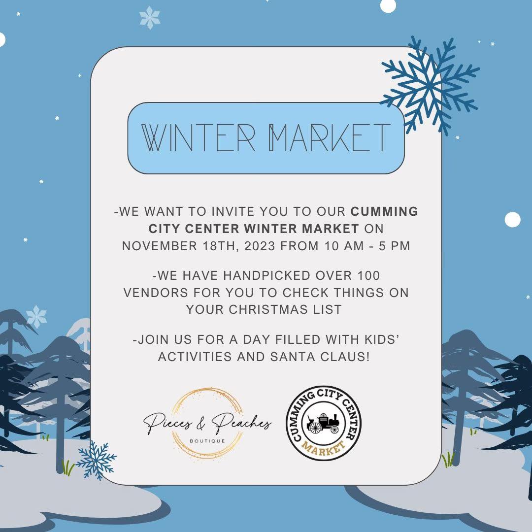 Busy Bees Shop will be attending Cumming City Center Winter Market Nov 18, 2023